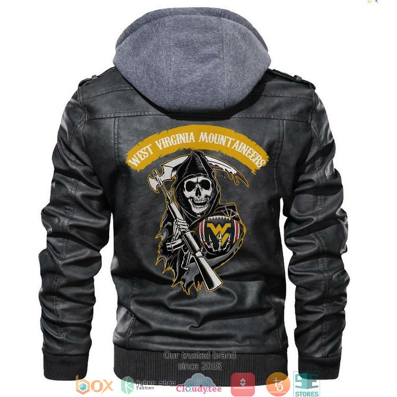 West_Virginia_Mountaineers_NCAA_Football_Sons_Of_Anarchy_Black_Motorcycle_Leather_Jacket