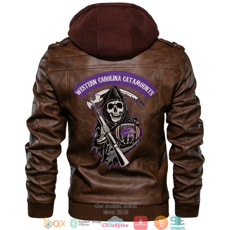 Western_Carolina_Catamounts_NCAA_Football_Sons_Of_Anarchy_Brown_Motorcycle_Leather_Jacket