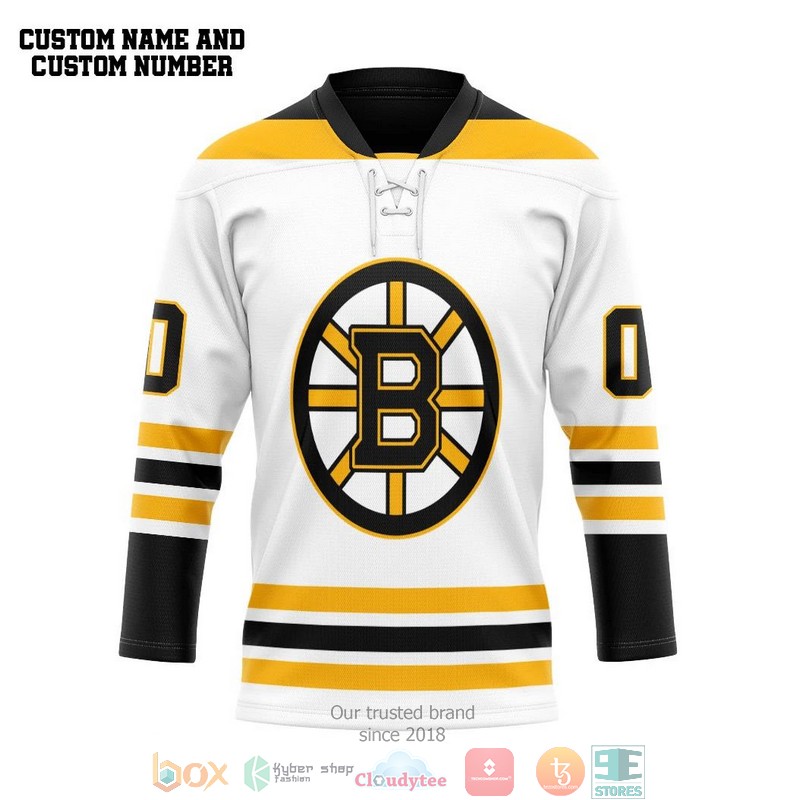 White_Boston_Bruins_NHL_Custom_Name_and_Number_Hockey_Jersey_Shirt