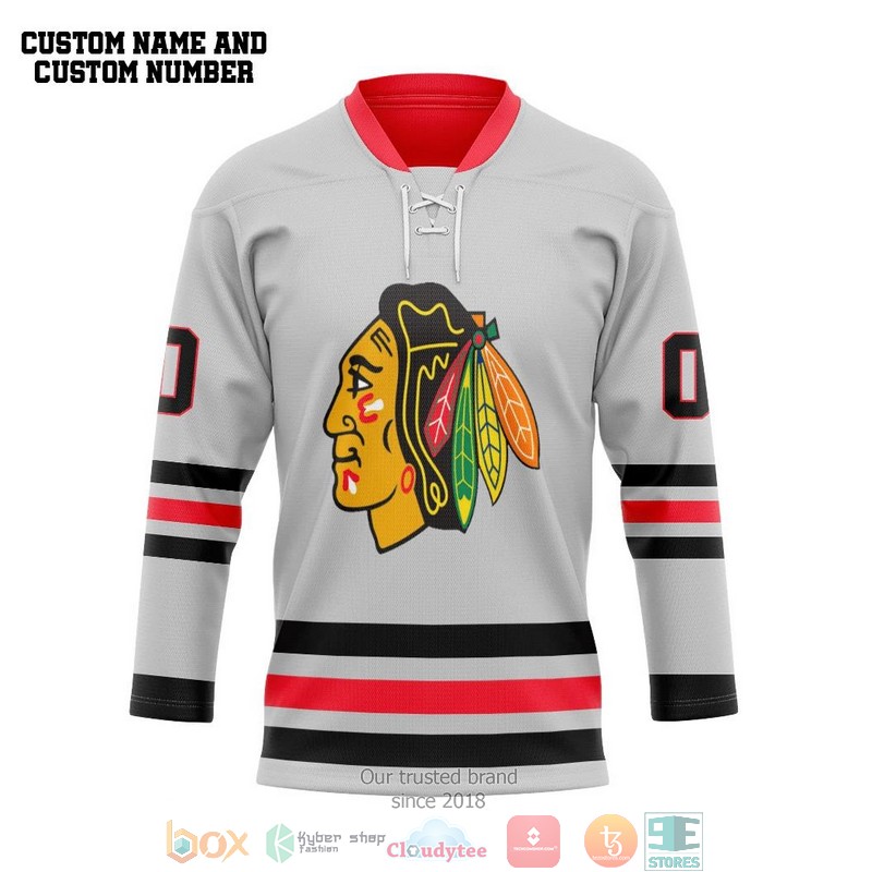 White_Chicago_Blackhawks_NHL_Custom_Name_and_Number_Hockey_Jersey_Shirt