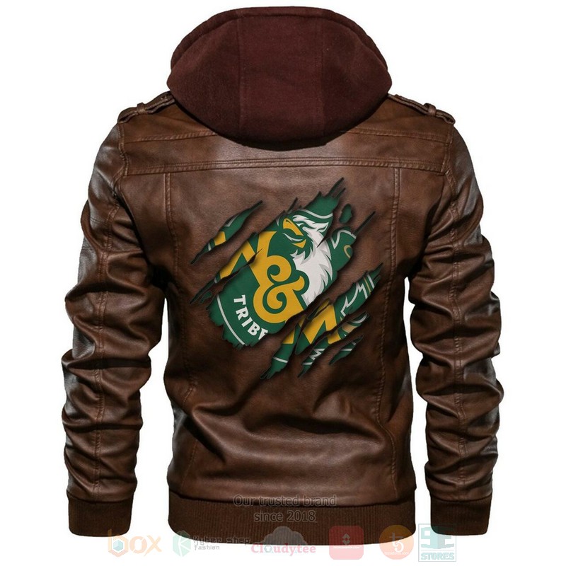William_Mary_Tribe_NCAA_Brown_Motorcycle_Leather_Jacket