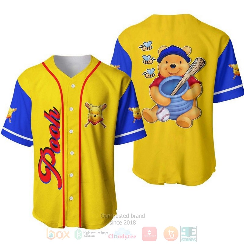 Winnie_The_Pooh_All_Over_Print_Yellow_Baseball_Jersey