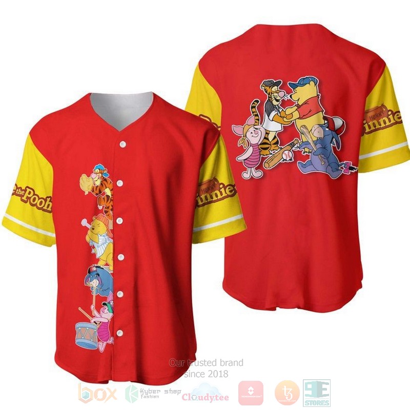 Winnie_The_Pooh_Team_All_Over_Print_Red_Baseball_Jersey