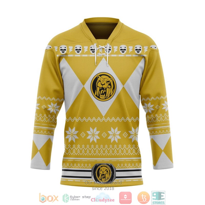 Yellow_Mighty_Morphin_Power_Ranger_Ugly_Hockey_Jersey_Shirt