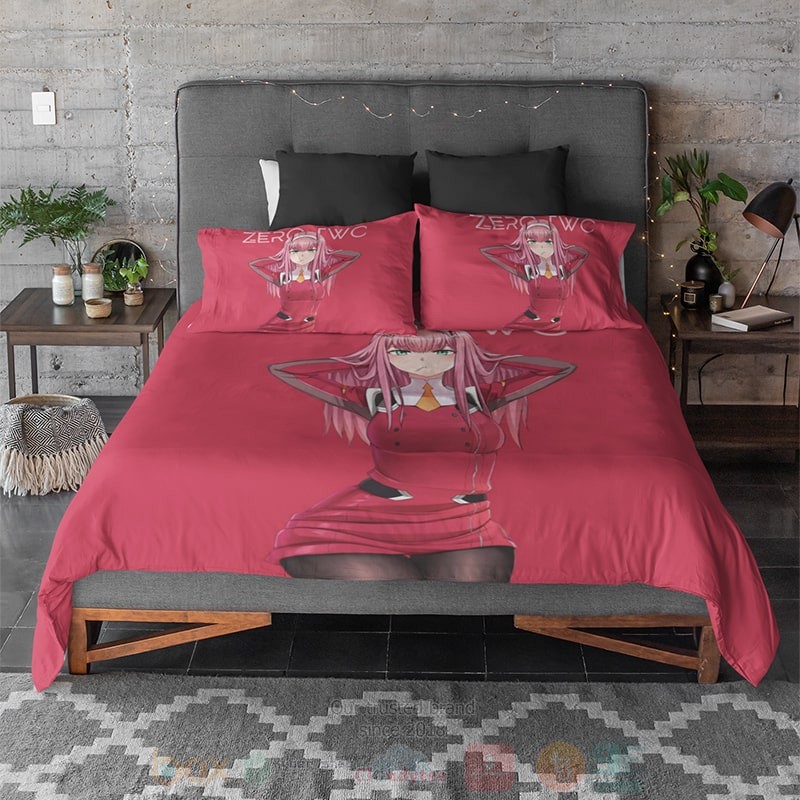 Zero_Two_Darling_in_The_FranXX_Red_Anime_Bedding_Set_1