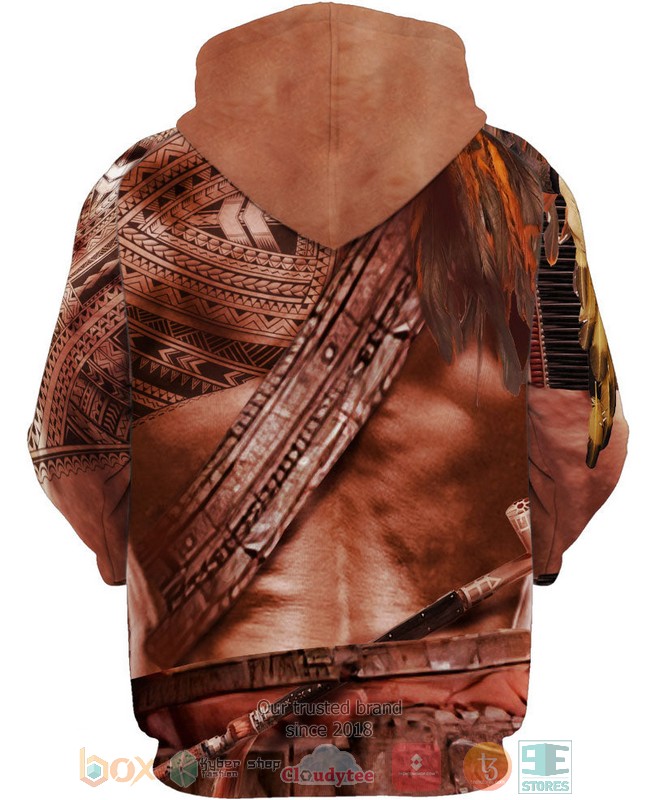 Brown_Motif_Native_American_3D_Shirt_Hoodie_1