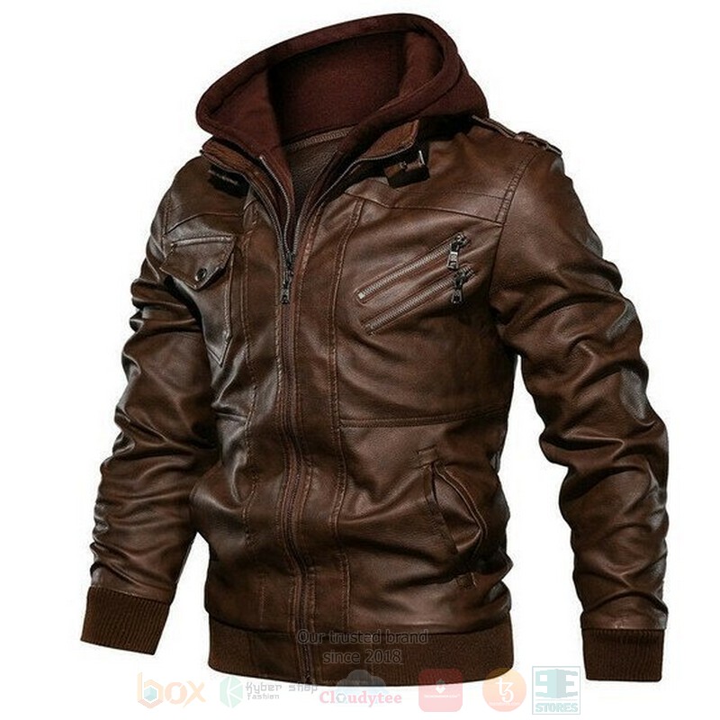 Texas_State_Bobcats_NCAA_Brown_Motorcycle_Leather_Jacket_1_2_3_4