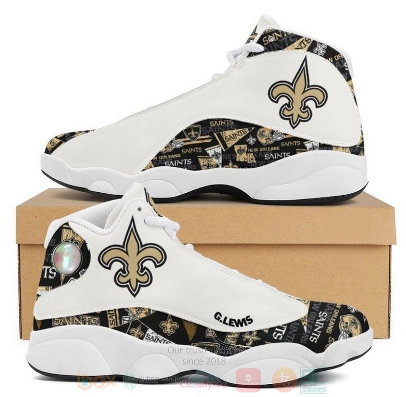 New_Orleans_Saints_NFL_Big_Logo_Football_Team_Air_Jordan_13_Shoes