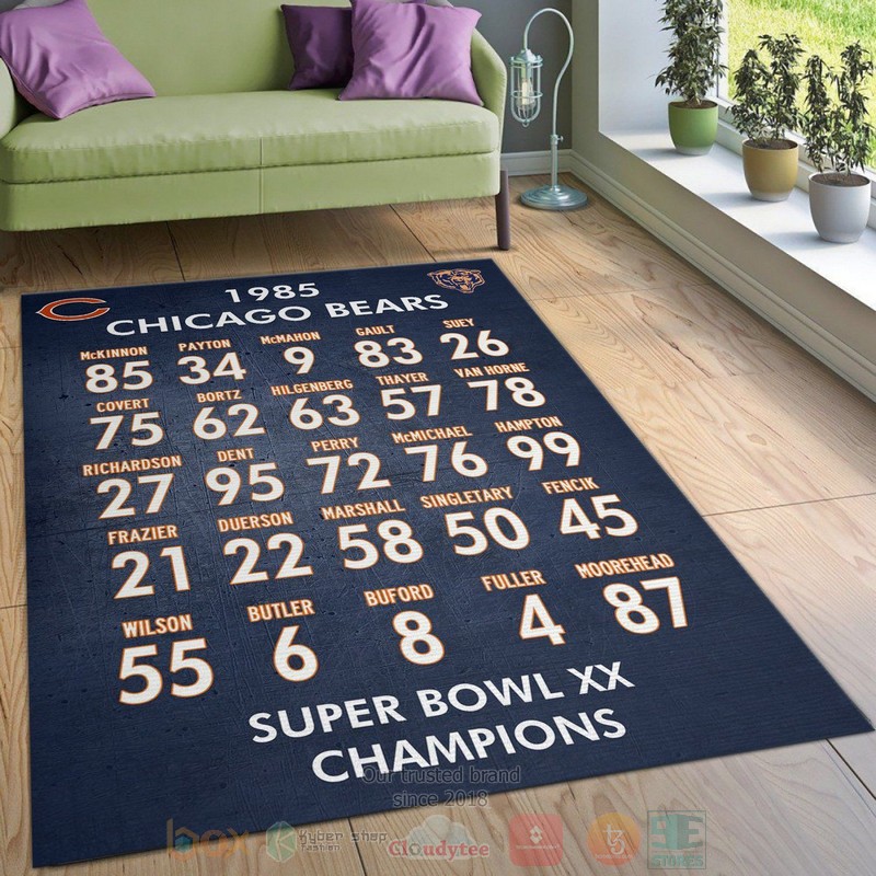 1985_Chicago_Bears_NFL_Football_Team_For_Area_Rugs_1