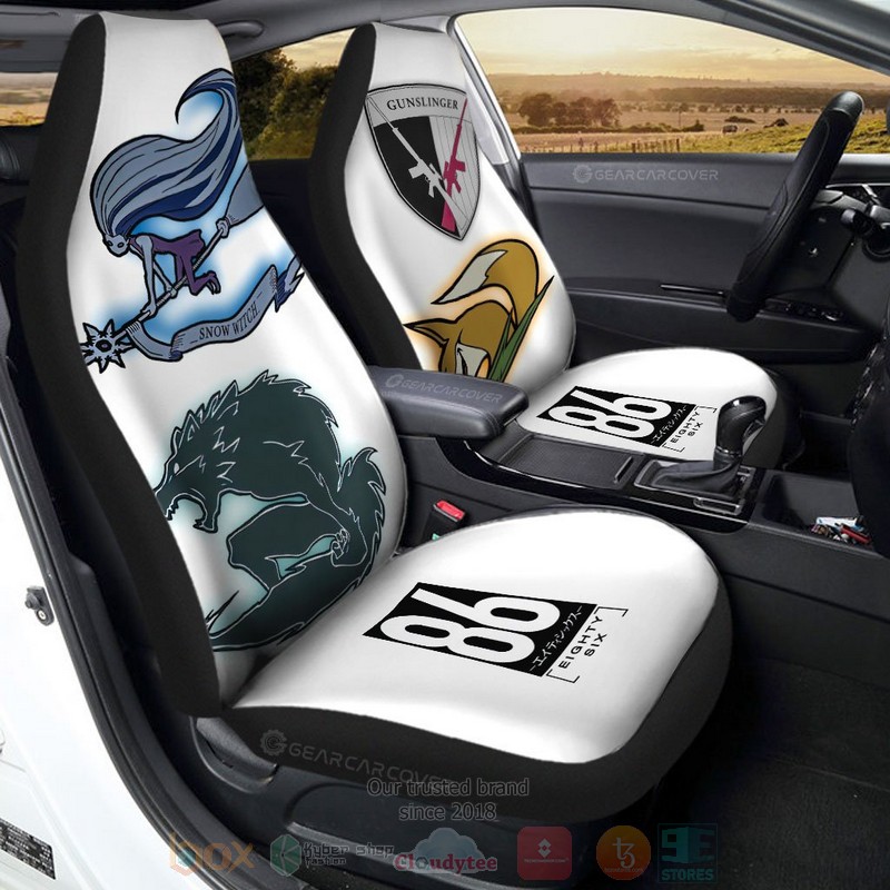86_Eighty_Six_White_Anime_Car_Seat_Cover
