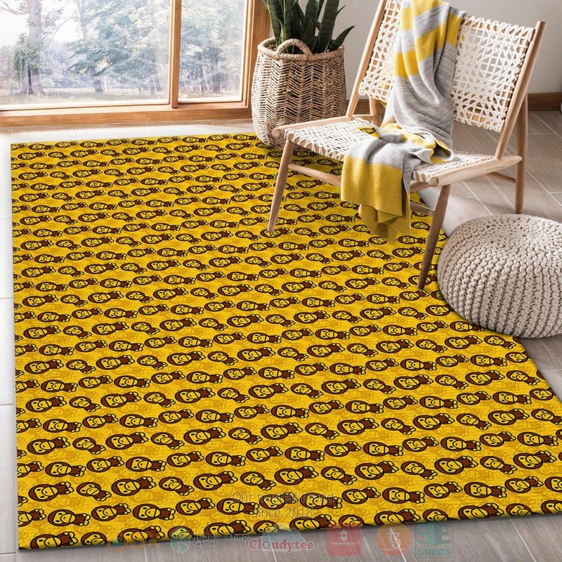 A_Bathing_Ape_Yellow_Area_Rugs