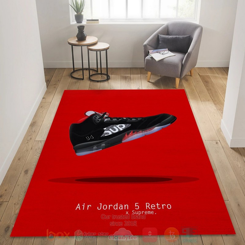 Air_Jordan_5_X_Supreme_Fashion_Brand_Area_Rugs_1