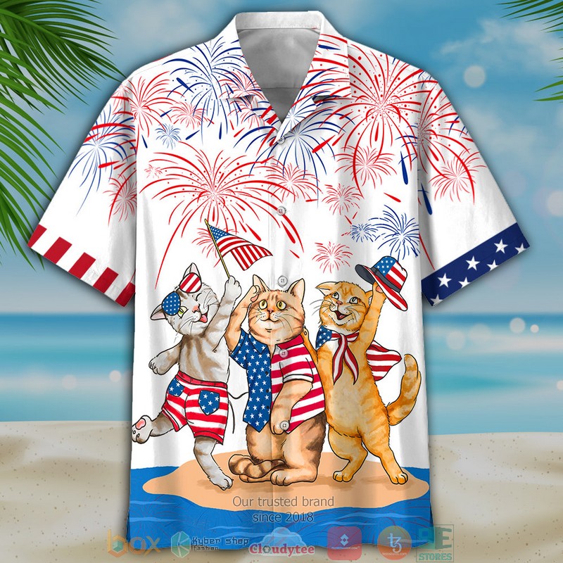 American_shorthair_Independence_Day_Is_Coming_Hawaiian_Shirt_Shorts