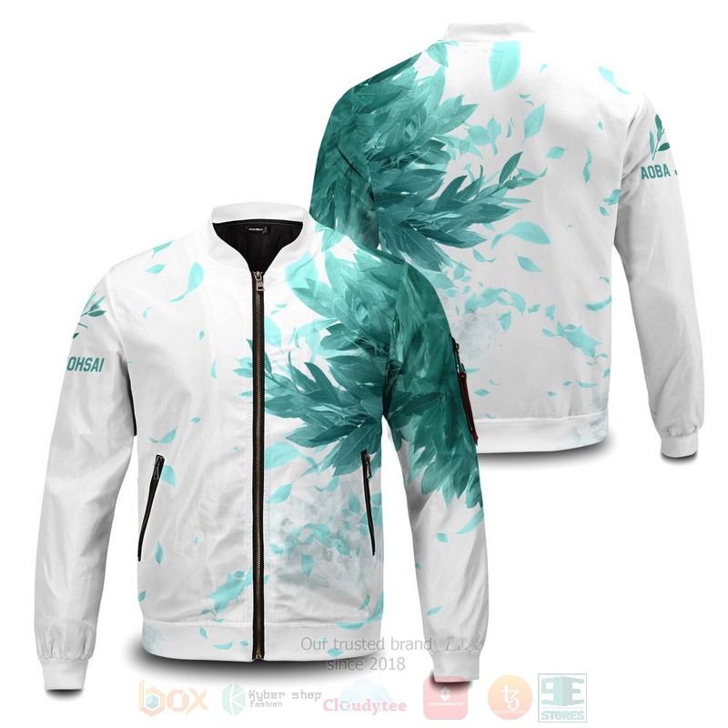 Anime_Aoba_Johsai_Green_Leaf_Bomber_Jacket