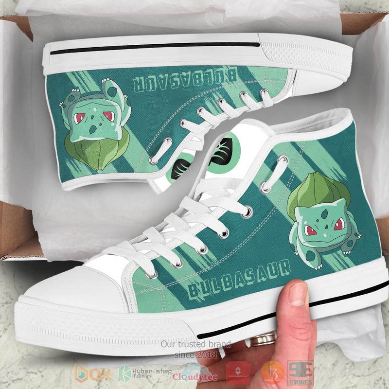 Anime_Pokemon_Bulbasaur_canvas_high_top_shoes