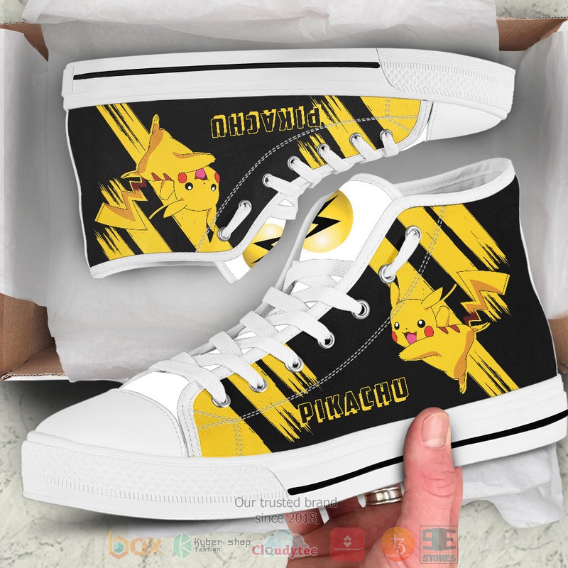 Anime_Pokemon_Pikachu_canvas_high_top_shoes_1