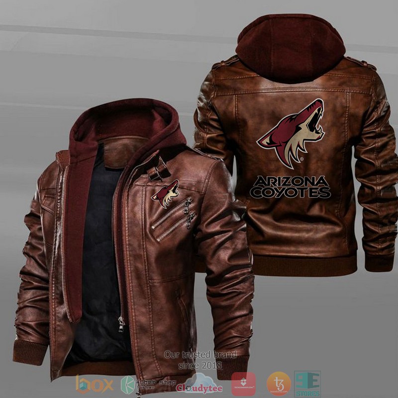 Arizona_Coyotes_Black_Brown_Leather_Jacket_1