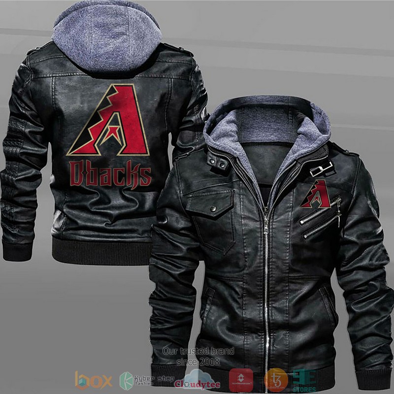 Arizona_Diamondbacks_Black_Brown_Leather_Jacket