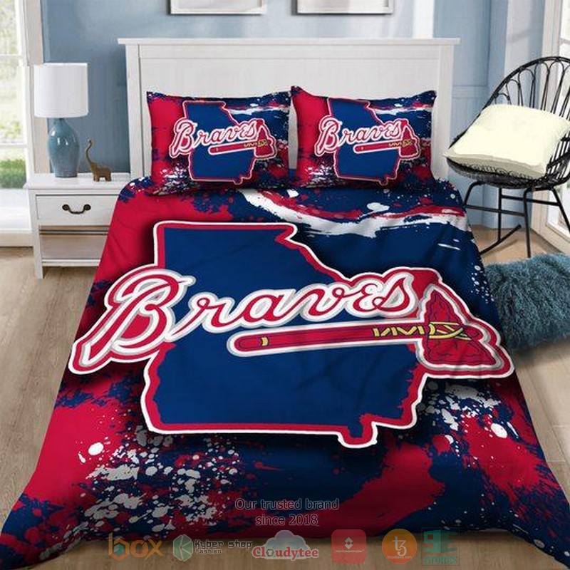 Atlanta_Braves_MLB_blue_red_Bedding_Set