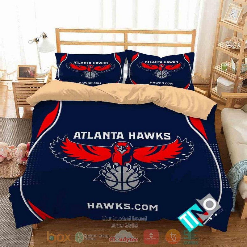 Atlanta_Hawks_NBA_logo_blue_Bedding_Set