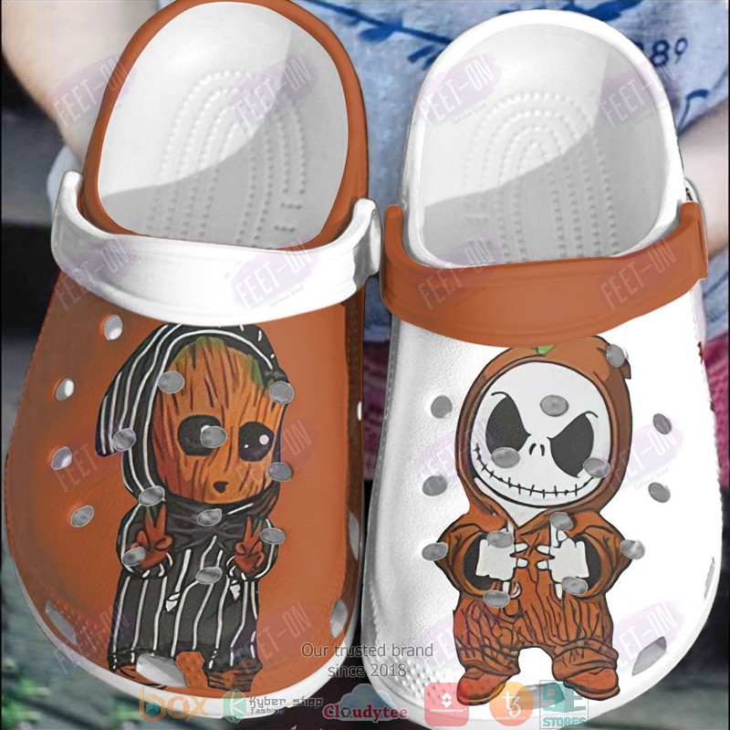 Baby_Groot_and_Baby_Skellington_Halloween_Crocband_Crocs_Clog_Shoes