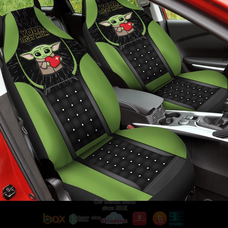 Baby_Yoda_Heart_Best_Mom_In_The_Galaxy_Star_Wars_Green_Car_Seat_Cover