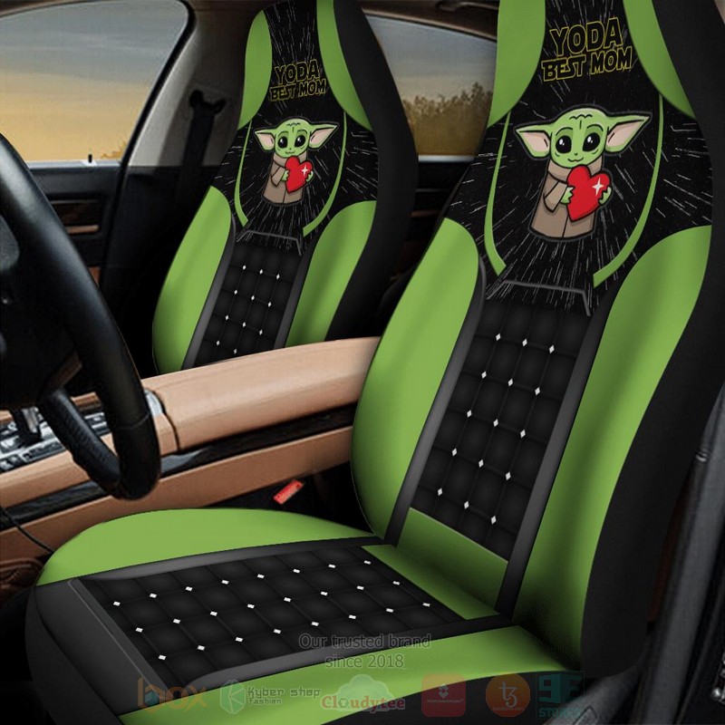 Baby_Yoda_Heart_Best_Mom_In_The_Galaxy_Star_Wars_Green_Car_Seat_Cover_1