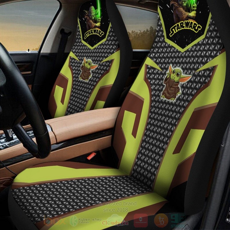 Baby_Yoda_Star_Wars_Green-Brown_Car_Seat_Cover