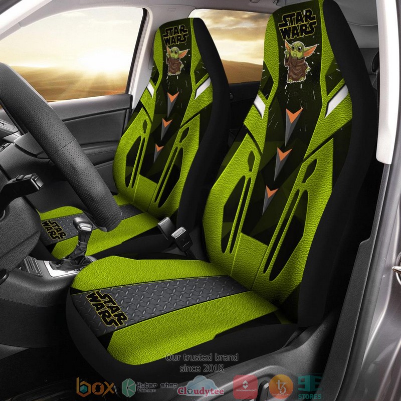 Baby_Yoda_Star_Wars_green_black_Car_Seat_Covers