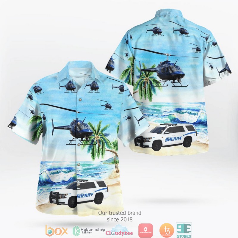 Bel_Air_Maryland_Harford_County_Sheriffs_Office_Car_And_Bell_OH-58_Helicopter_Hawaii_3D_Shirt