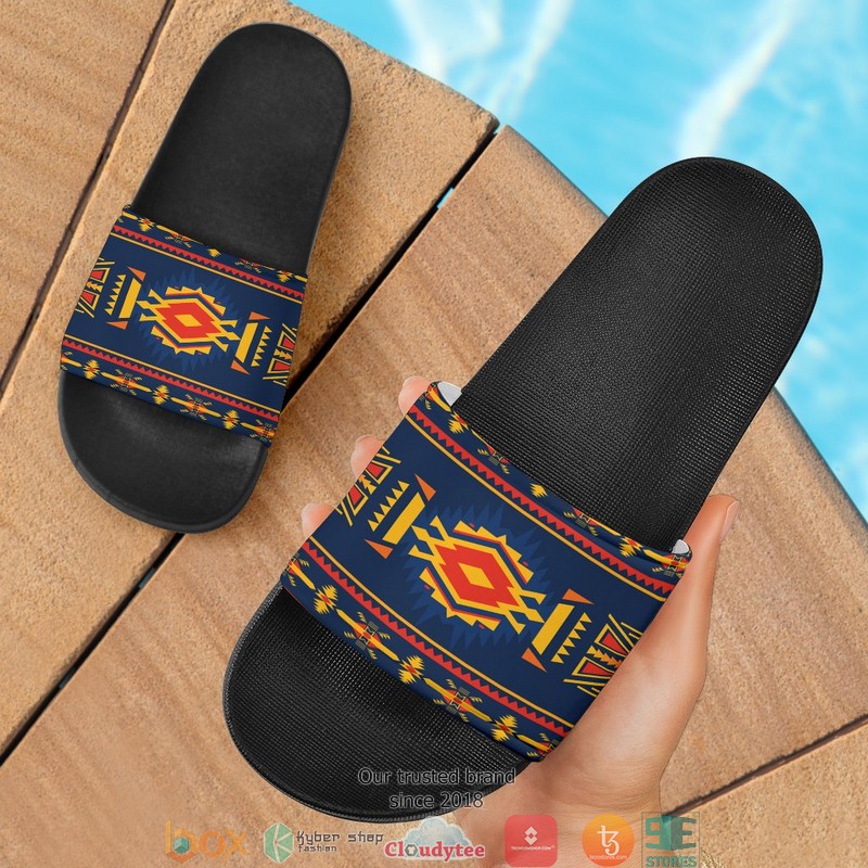 Blue_Ethnic_Pattern_Native_American_Slide_Sandals