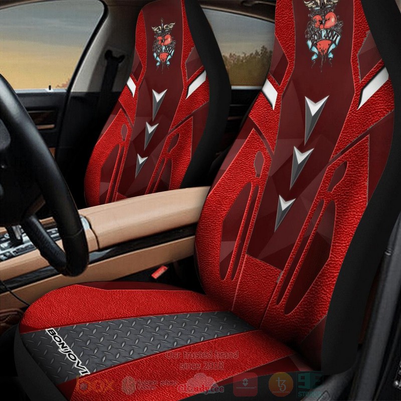 Bon_Jovi_Red_Car_Seat_Cover_1