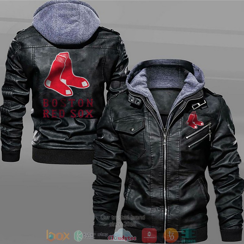 Boston_Red_Sox_Black_Brown_Leather_Jacket