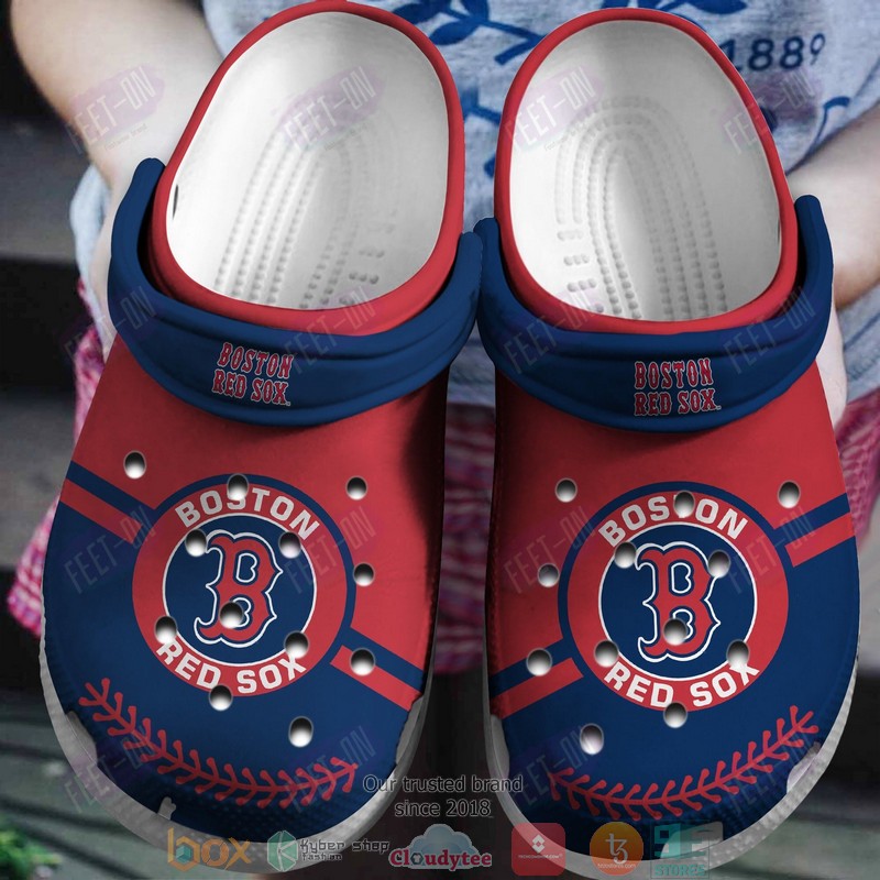 Boston_Red_Sox_MLB_logo_blue_red_crocs_crocband_clog