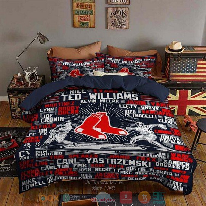 Boston_Red_Sox_MLB_players_name_Bedding_Set