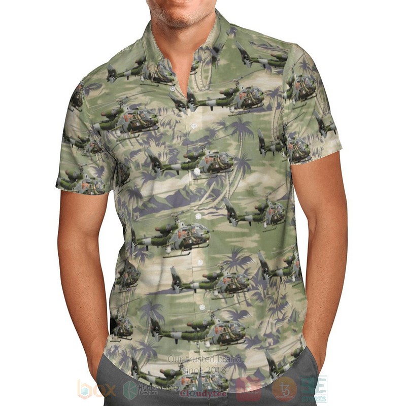 British_Army_Aerospatiale_Gazelle_Hawaiian_Shirt_1