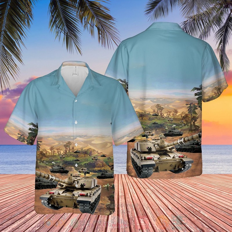 British_Army_Challenger_2_Combat_Vehicle_Hawaiian_Shirt_Short