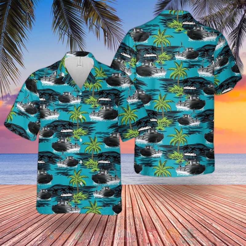 British_Army_Combat_Support_Boat_Hawaiian_Shirt_Short