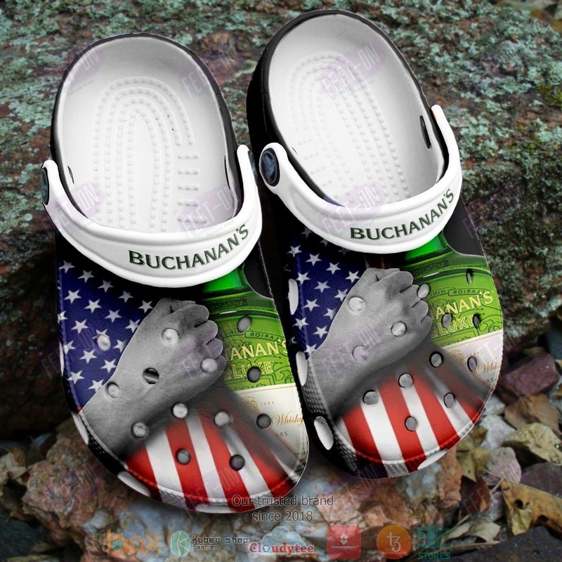 Buchanans_Brewery_Hand_hold_US_Flag_Crocband_Clogs