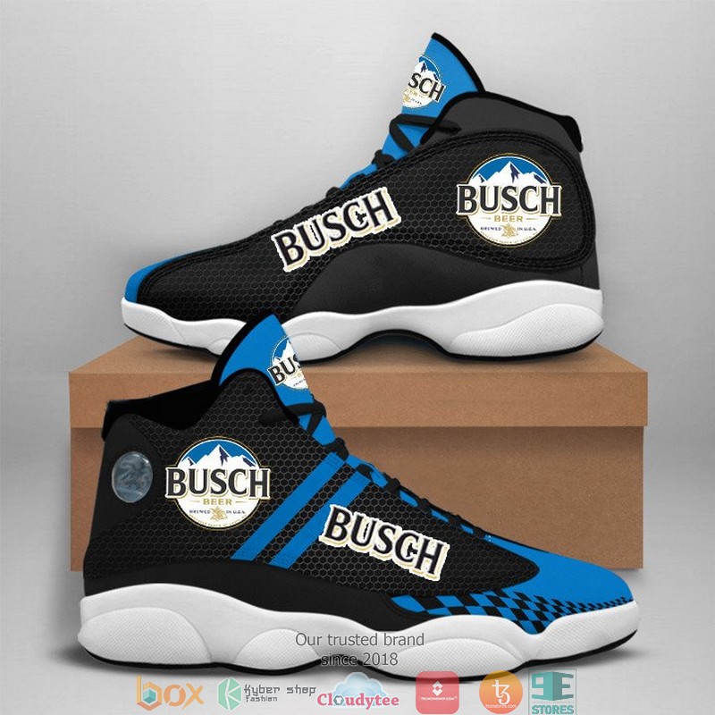 Busch_Light_Beer_Black_Air_Jordan_13_Sneaker_Shoes