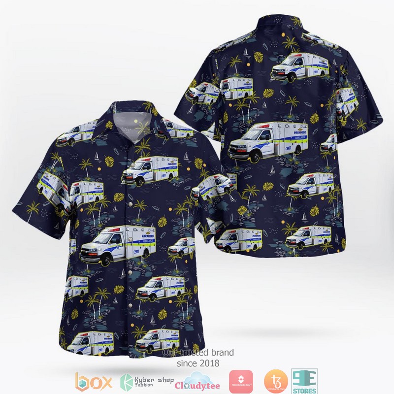 Cambridge_Ontario_Canada_Region_of_Waterloo_Paramedic_Service_Ambulance_Hawaii_3D_Shirt