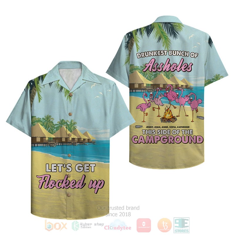 Camping_Flamingo_Drunkest_Bunch_Of_Assholes_Island_Hawaiian_Shirt