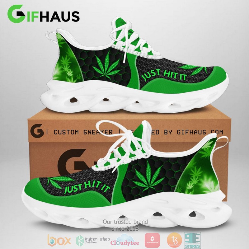 Cannabis_Nike_Just_Hit_It_Hive_green_Clunky_max_soul_shoes_1