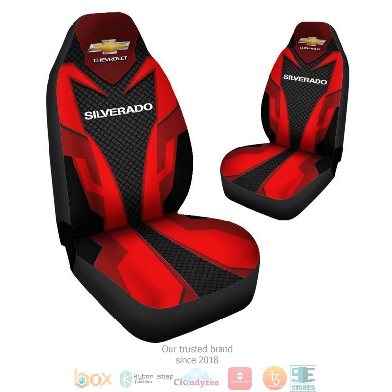 Chevrolet_Silverado_logo_Red_Car_Seat_Cover_1