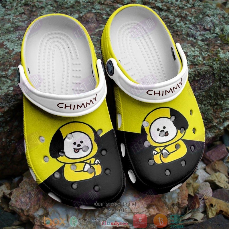 Chimmy_BT21_BTS_yellow_black_crocs_crocband_clog