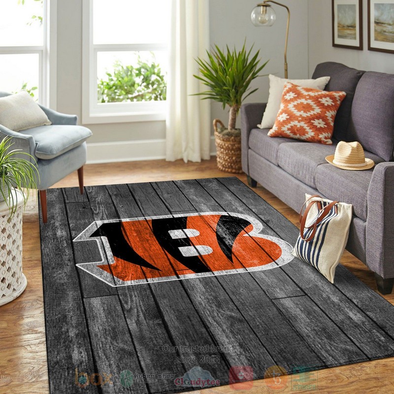 Cincinnati_Bengals_NFL_Team_Logo_Grey_Wooden_Area_Rugs_1