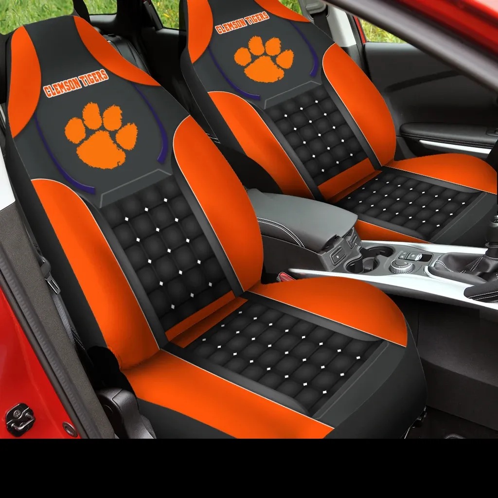 Clemson-Tigers-football-Paw-Orange-Car-Seat-Covers