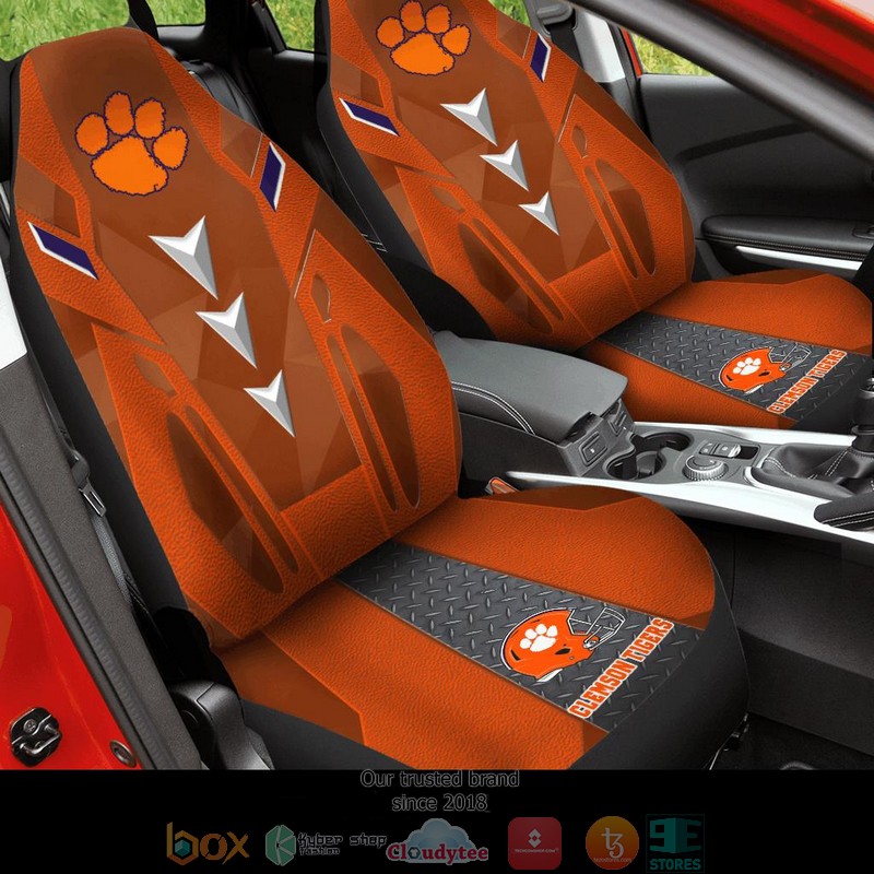 Clemson_Tigers_football_Orange_Grey_Car_Seat_Covers