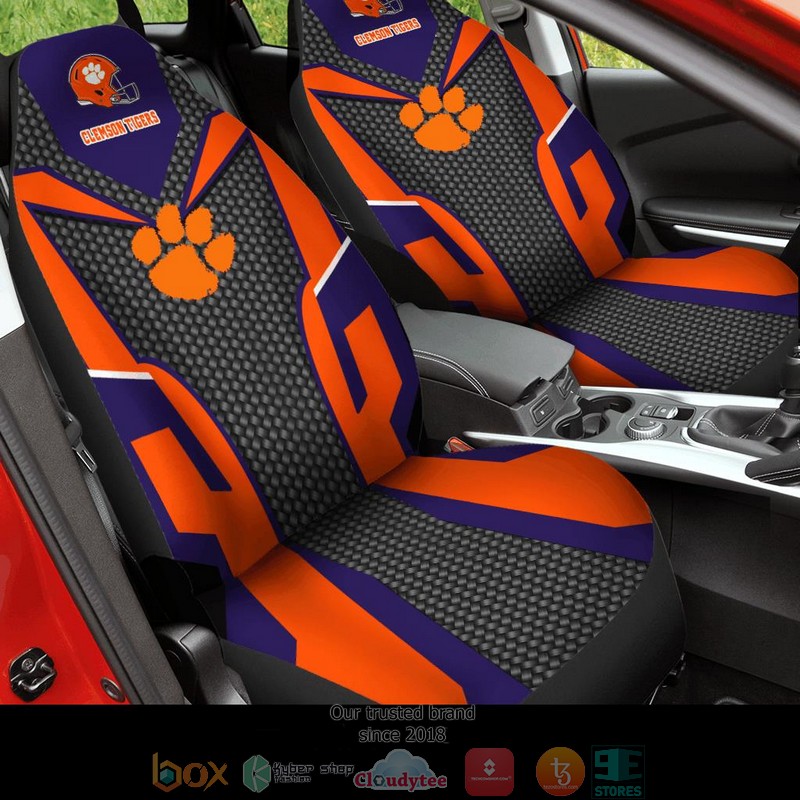Clemson_Tigers_football_orange_Car_Seat_Covers
