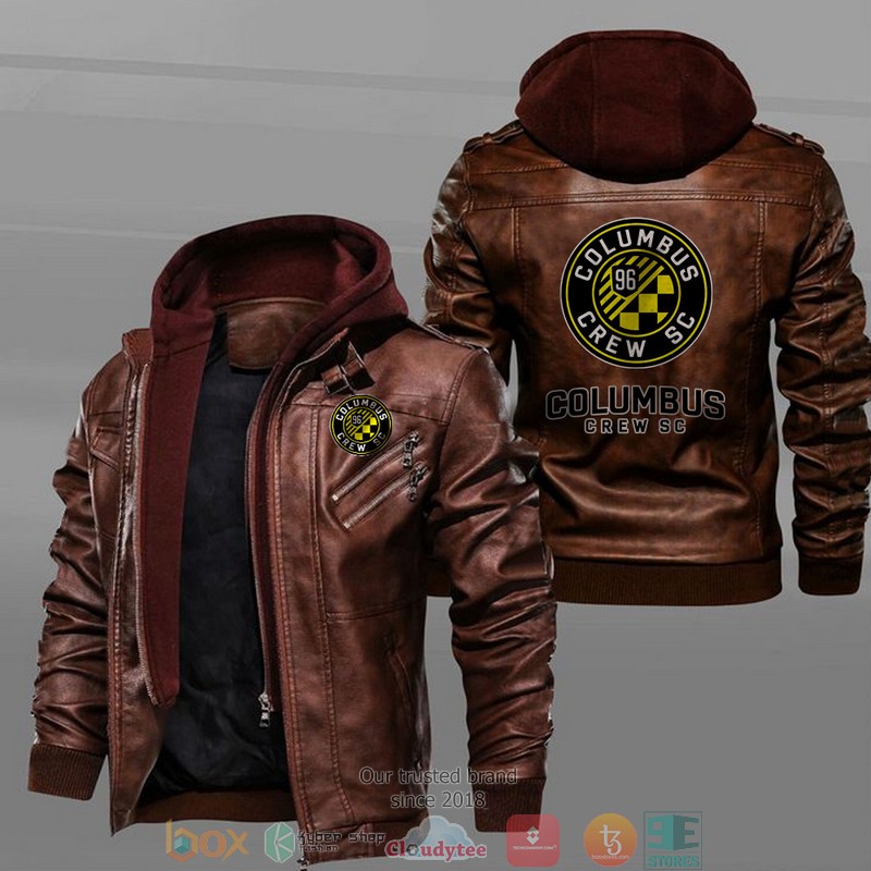 Columbus_Crew_SC_Black_Brown_Leather_Jacket_1